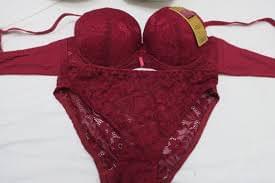 Bridal Red Lace Bra Set